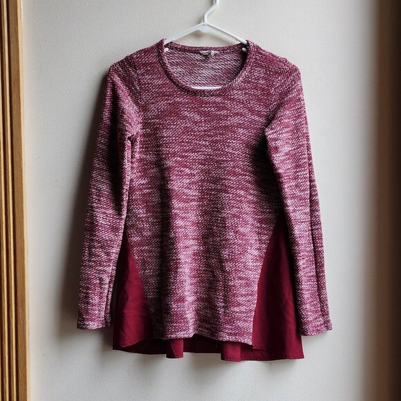 Lucky Brand Red/Cream Textile Knit Flowing Jersey Size Small - Picture 6 of 12